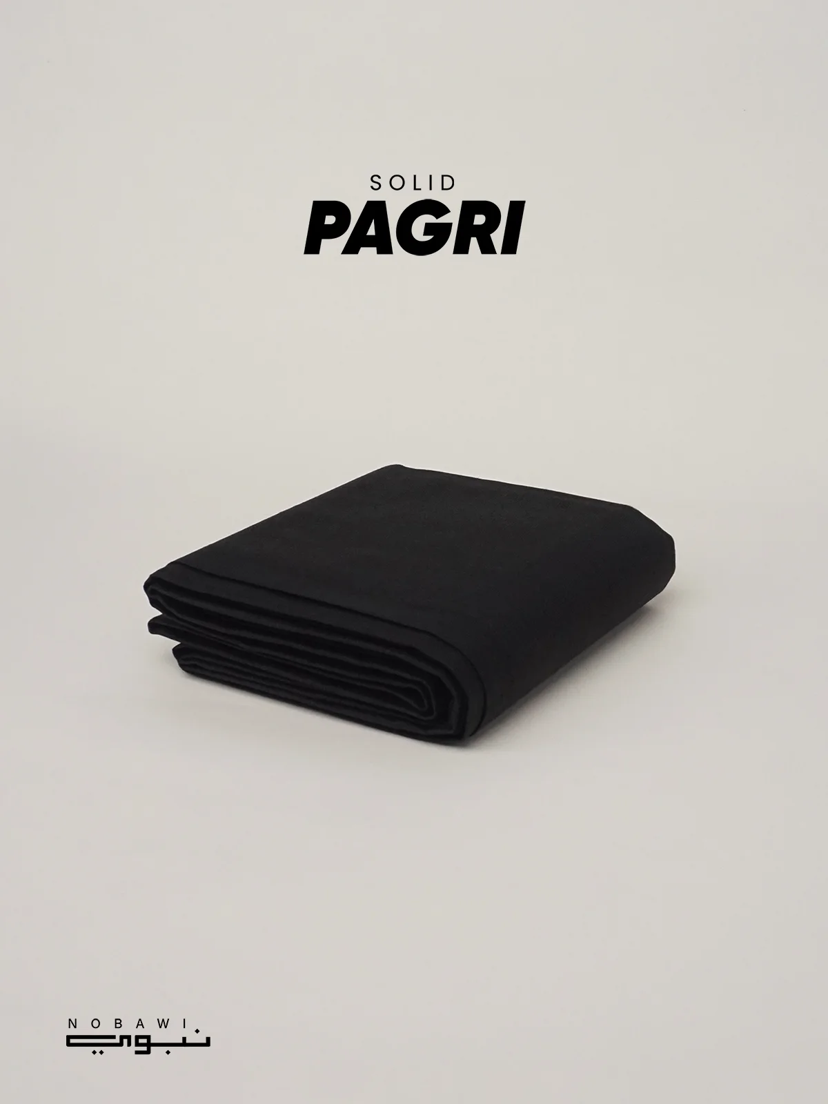Solid Pagri Black Solid Pagri 7Haat Black - Image 1