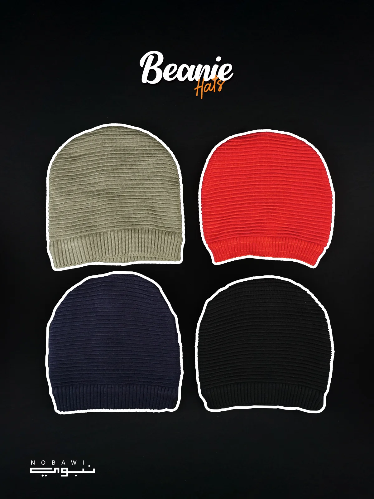 Beranie Hat Line Main Beanie Hat (Line Pattern) - Image 1