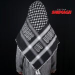 Cotton Shemagh Black (White Tercel)